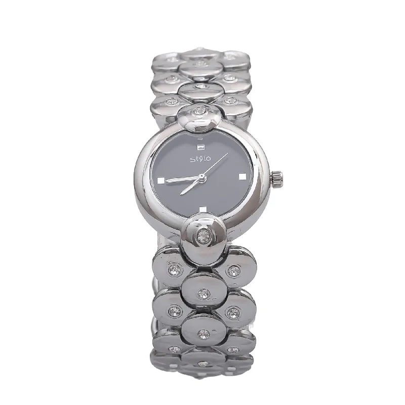 digital sport watches for outdoor adventures -Silver Ladies Watch J33375