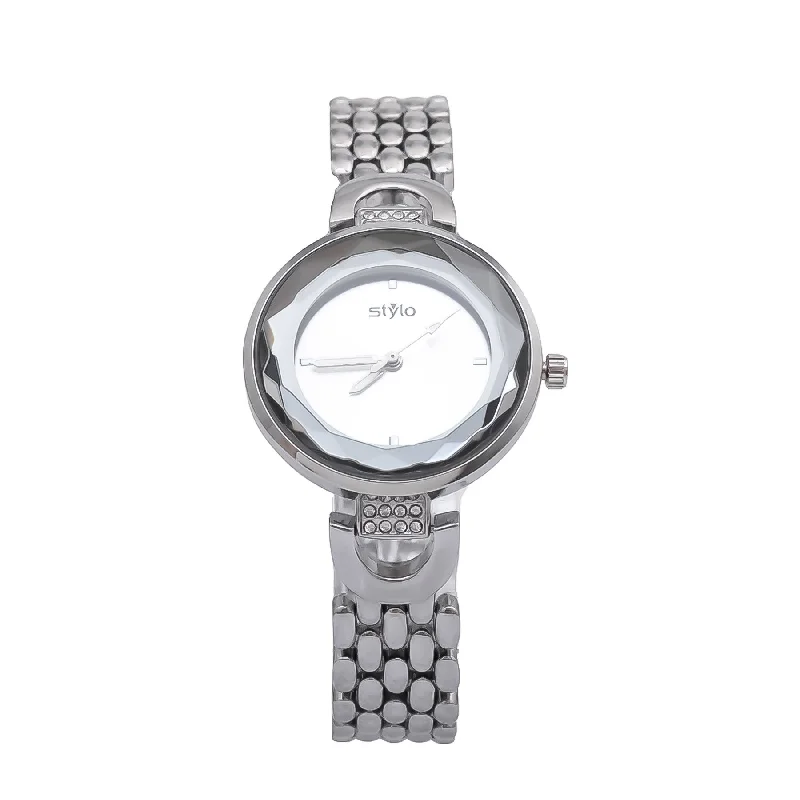 luxury watches for women with elegant dials and crystal accents -Silver Ladies Watch J33385