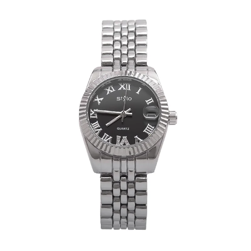 luxury women’s watches with minimalist dial and gemstone accents -Silver Ladies Watch J33465