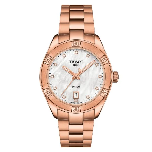 women’s watches with vintage design and leather straps -T-Classic Pr 100 Sport Chic Swiss Quartz Women T1019103311600