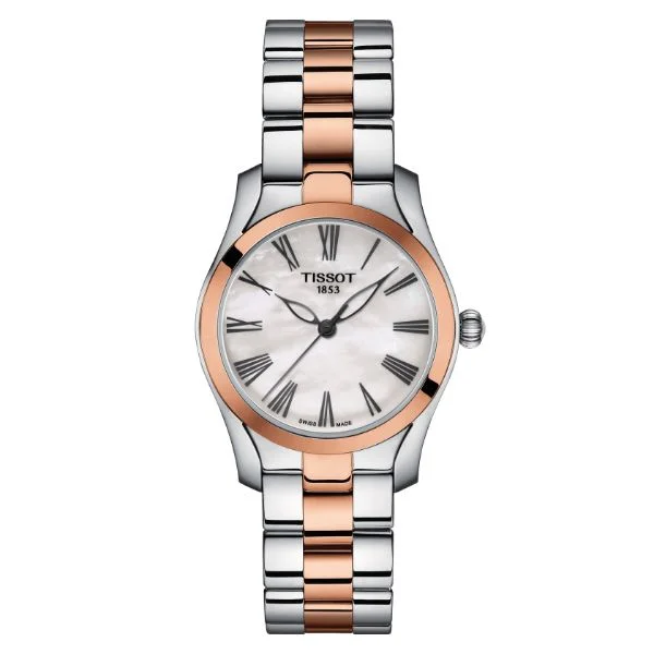 stylish watches for women with gemstone-studded dials -Tissot T-Lady T-Wave Swiss Quartz Women T1122102211301