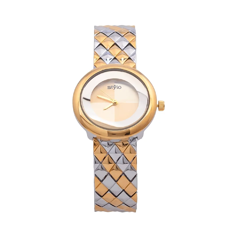 men’s watches with shock resistance and large dials -Two Tone Ladies Watch J33376