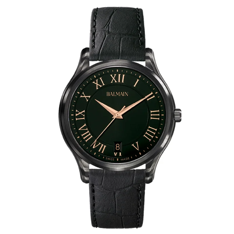 titanium and ceramic watches for men with modern style -Balmain Beleganza Black Dial Men 40mm