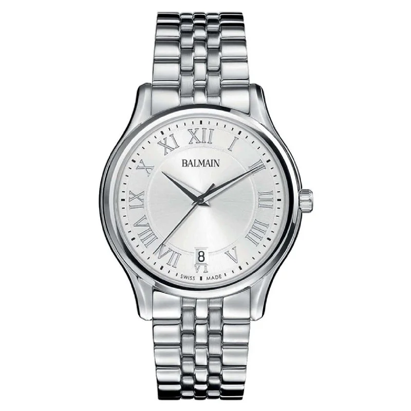 solar-powered sport watches for fitness enthusiasts -Balmain Beleganza Silver Dial Men 40mm