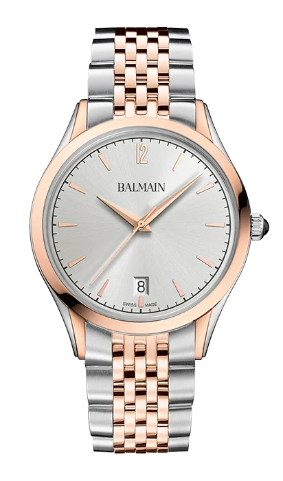 sport watches with digital display for athletes -Balmain Classic R Gent Silver Dial Men 41mm