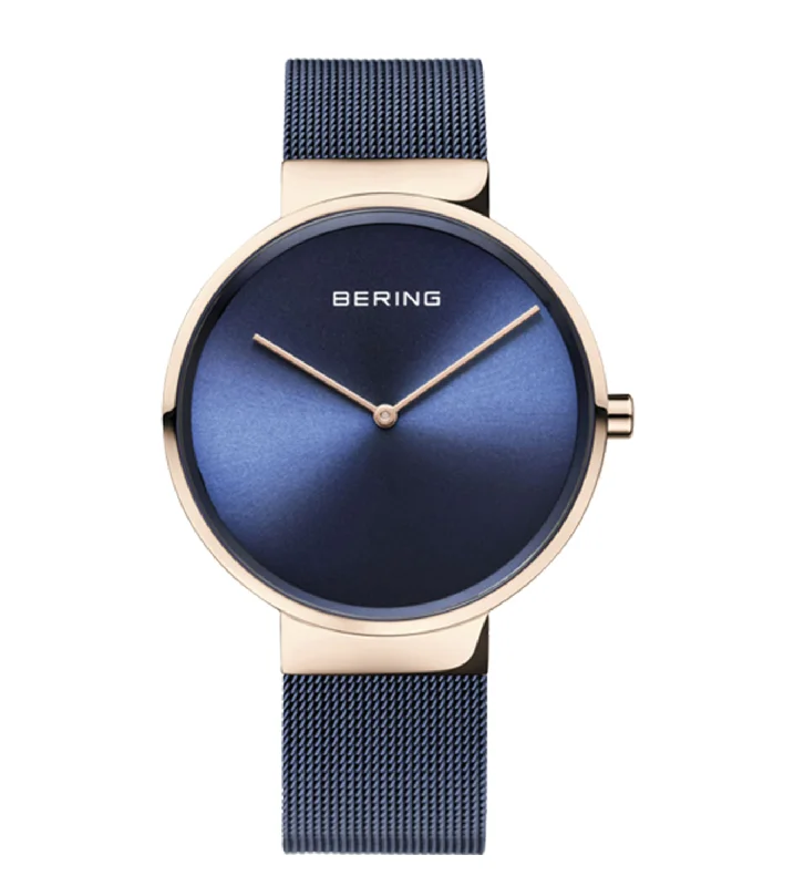 best waterproof watches for extreme sports enthusiasts -Bering Classic Blue Dial Men 39mm