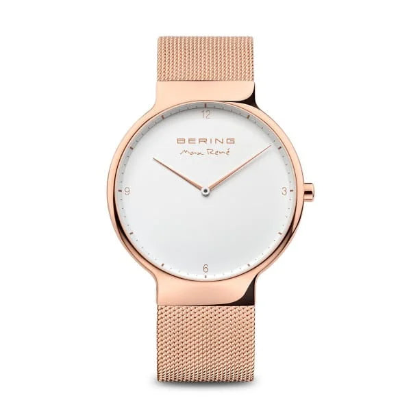 watches for women with adjustable mesh and leather straps -Bering Classic White Dial Men 40mm