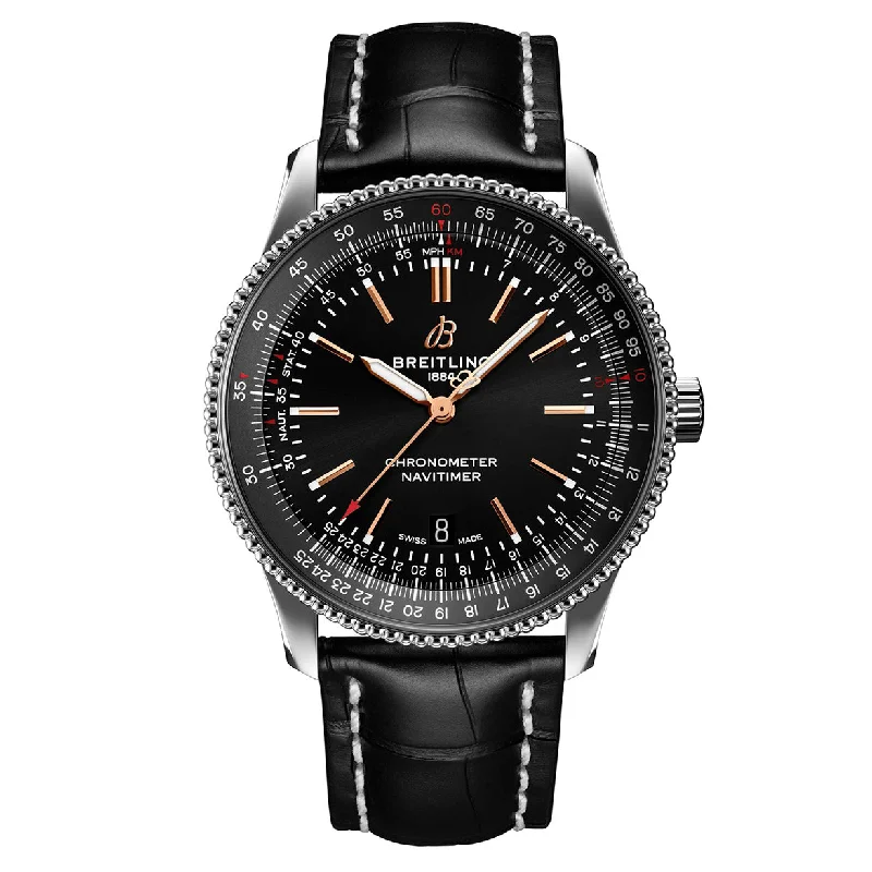 classic watches with modern quartz movement for men -Breitling Navitimer Black Dial Men 41mm