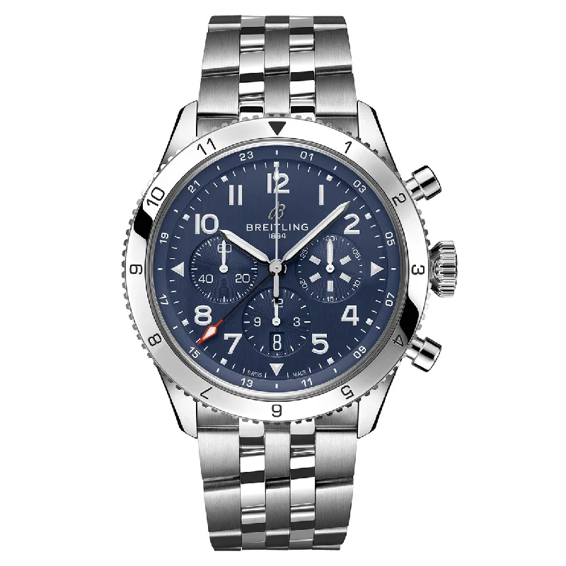 best luxury watches with Swiss movement -Breitling Super Avi Blue Dial Men 46mm