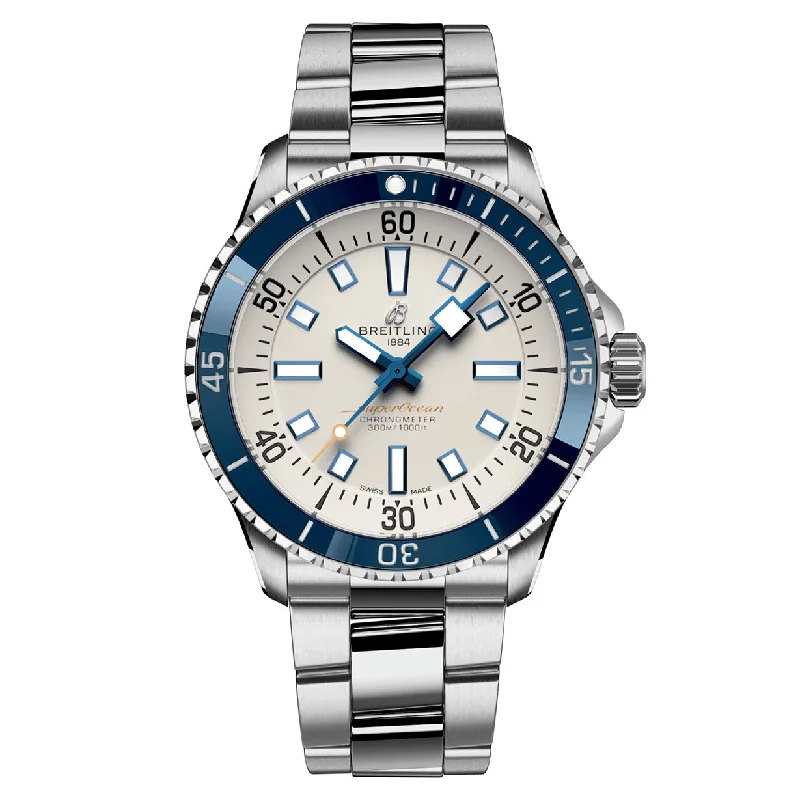 watches for women with sleek design and interchangeable bands -Breitling Superocean White Dial Men 42mm