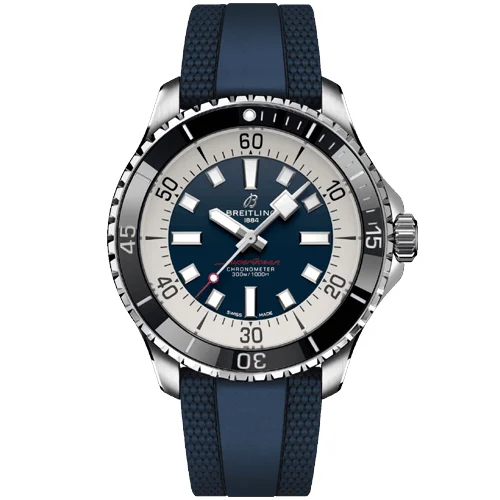 stylish watches for women with minimalist gold bands -Breitling Superocean Blue Dial Men 44mm