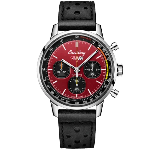 smartwatches for athletes with heart rate and GPS tracking -Breitling Top Time Chevrolet Corvette Red Dial Men 42mm