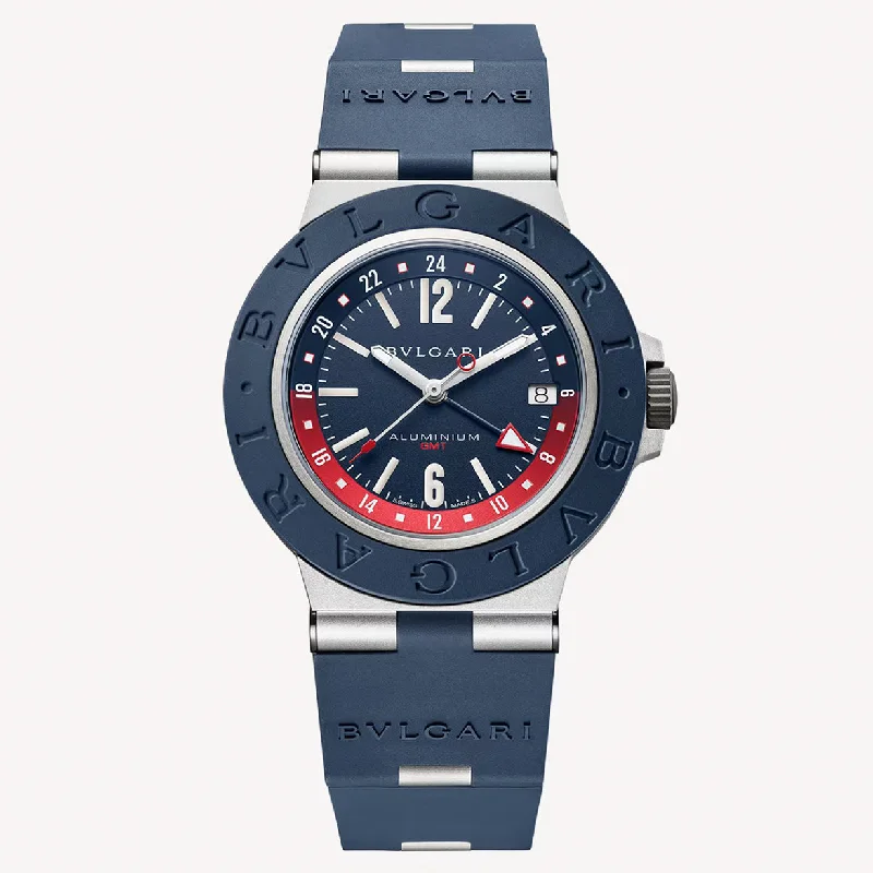 premium sport watches for men with activity tracker -Bvlgari BB-Aluminium Blue Dial Men 40mm