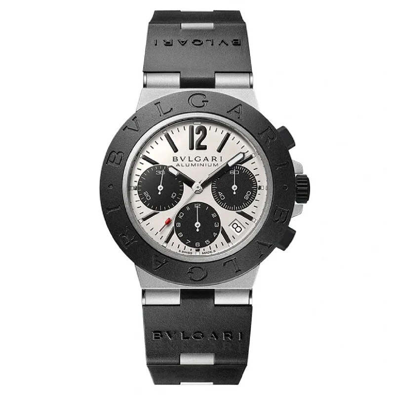 digital sport watches for men with advanced fitness tracking -Bvlgari BB-Aluminium Grey Dial Men 40mm