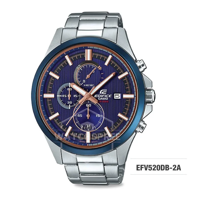 digital watches for men with stopwatch and countdown timer -Casio Edifice Standard Chronograph Silver Stainless Steel Watch EFV520DB-2A EFV-520DB-2A