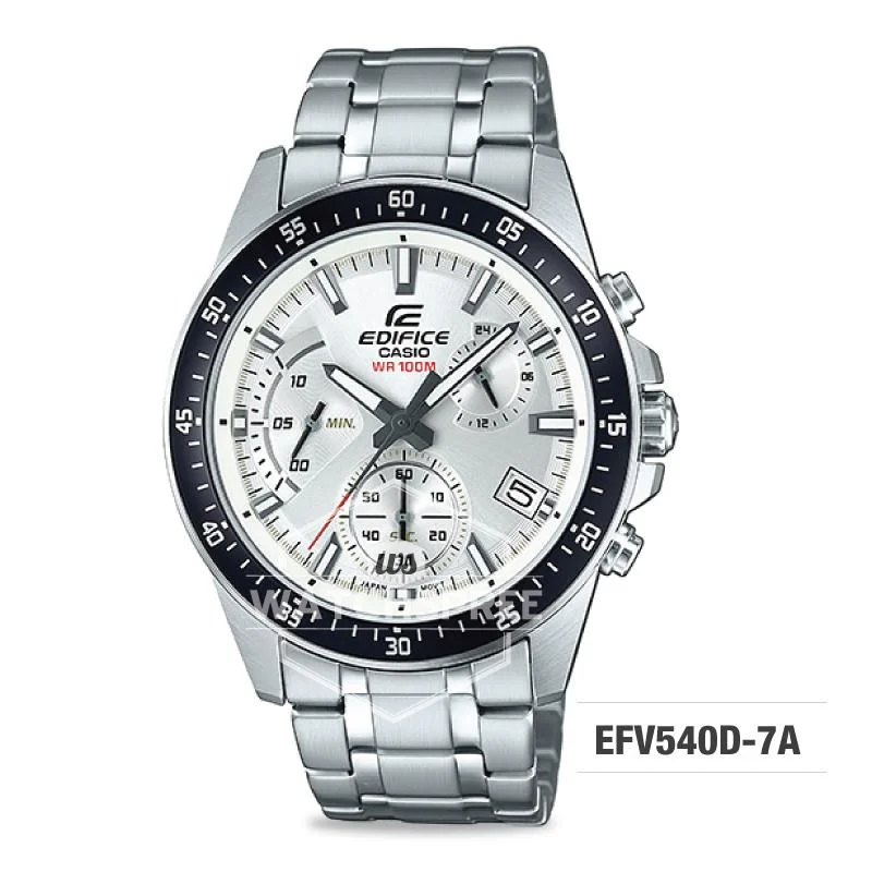 women’s watches with stylish mesh bands and unique dials -Casio Edifice Standard Chronograph Silver Stainless Steel Band Watch EFV540D-7A EFV-540D-7A