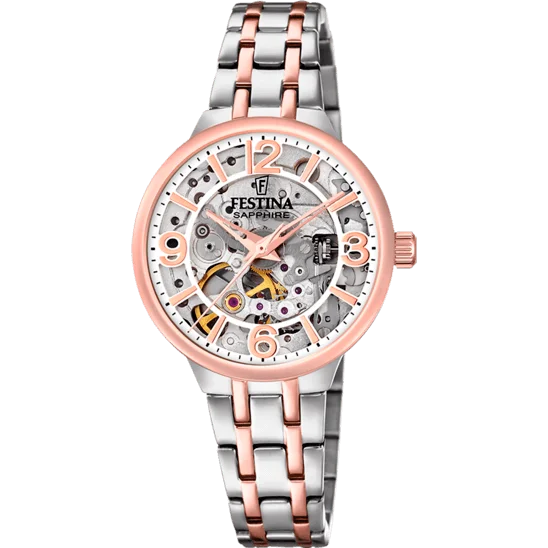 women’s fashion watches with colorful leather straps -Festina Automatic Stainless Steel Analog Ladies Watch I Model F20615/1 Automatic Movement