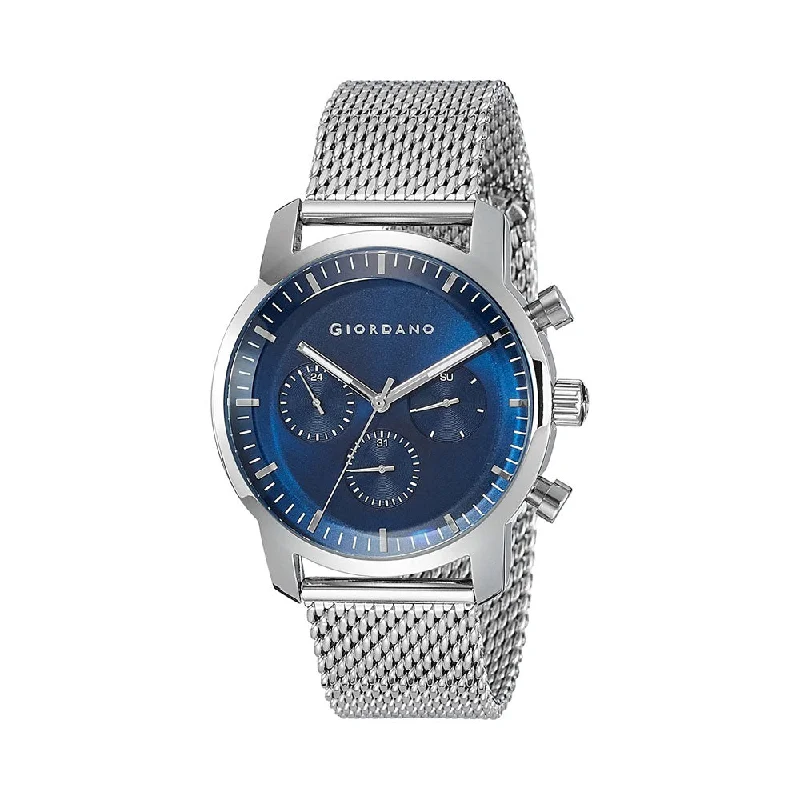 casual watches for men with sleek and elegant design -Giordano Analog Blue Dial Men's Watch - 1797-22