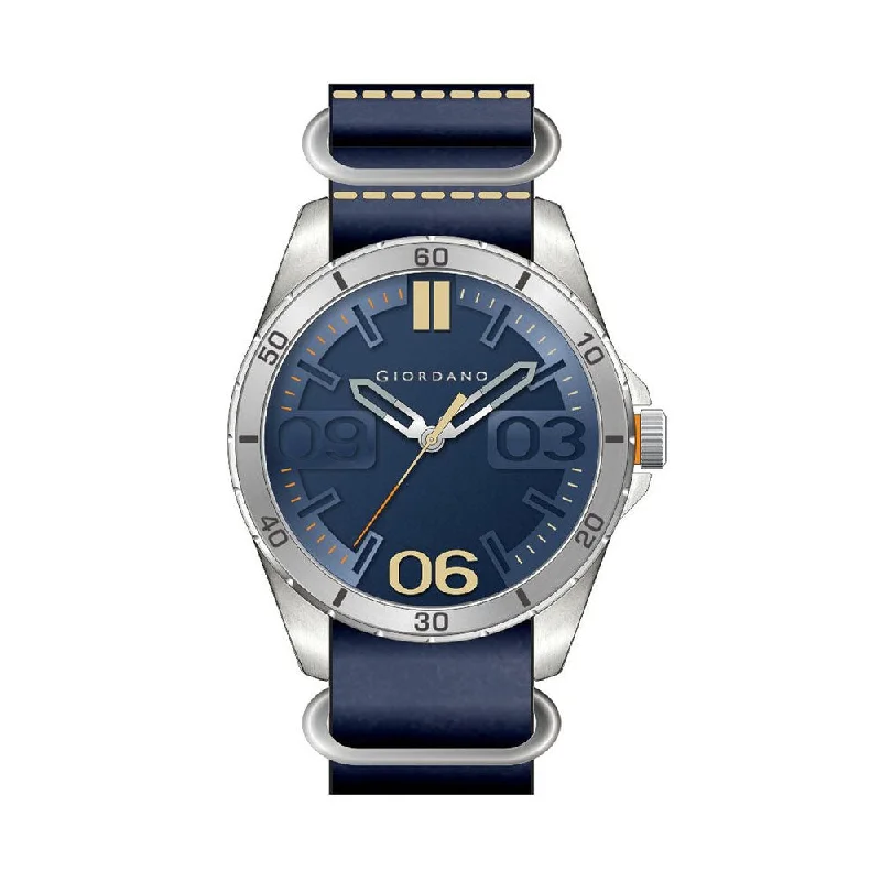 premium smartwatches for health-conscious women -Giordano Men Navy Analouge Watch FA1050-02