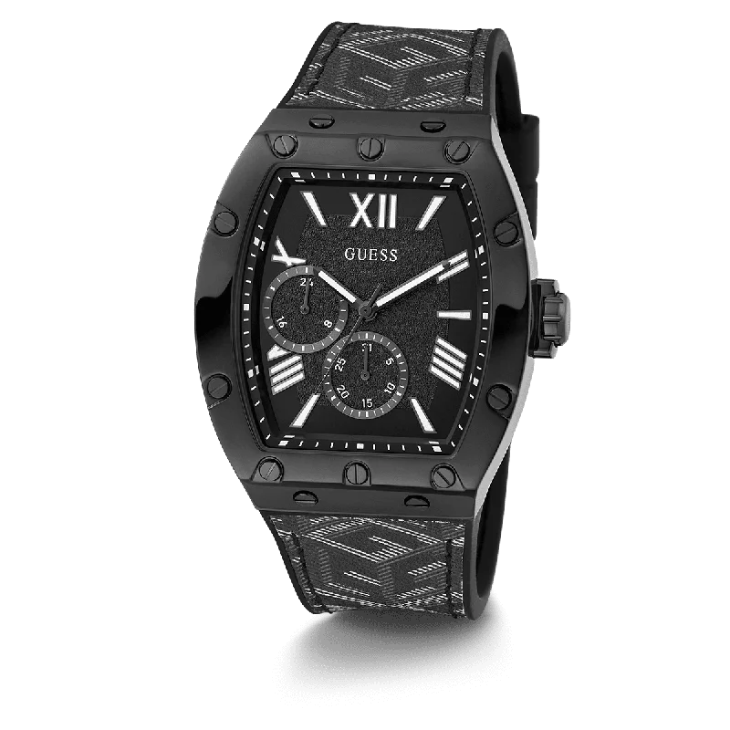 luxury watches for women with elegant dials and crystal accents -GUESS Mens Black Multi-Function Watch