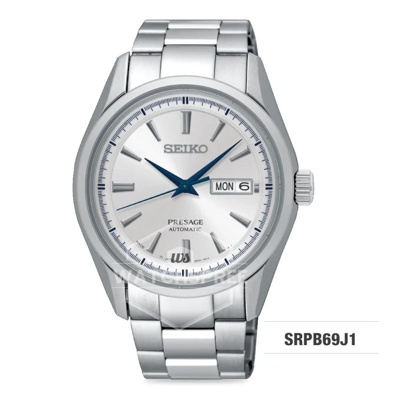 women’s watches with minimalist design and leather straps -Seiko Presage (Japan Made) Automatic Silver Stainless Steel Band Watch SRPB69J1 (Not For EU Buyers) (LOCAL BUYERS ONLY)