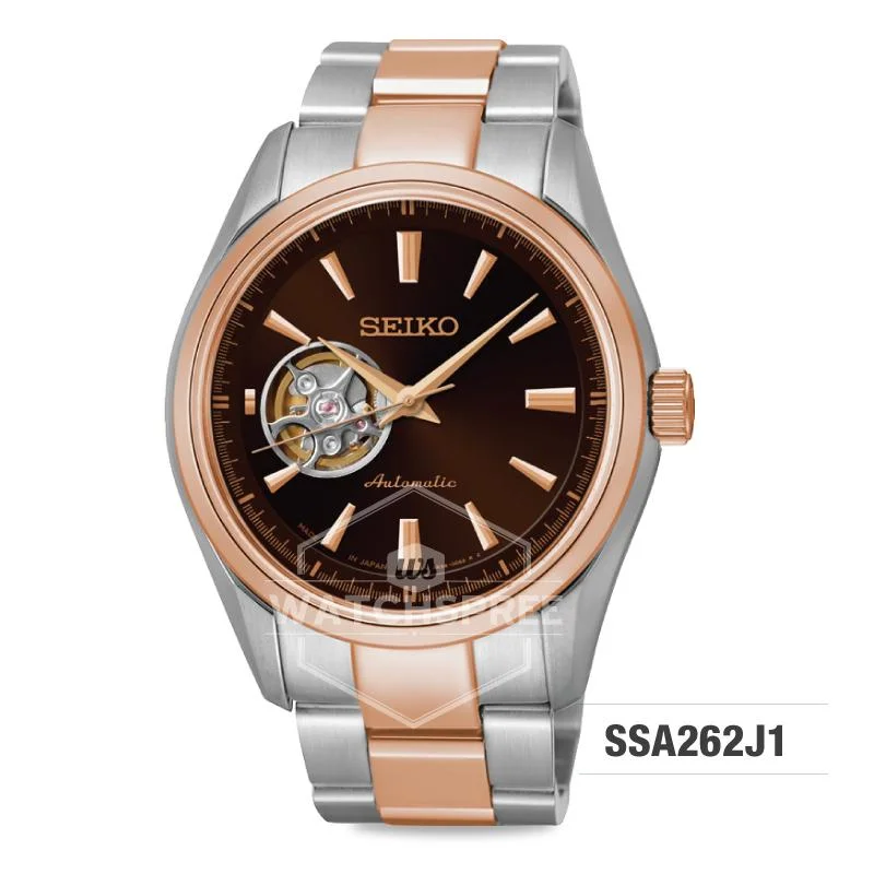 premium titanium watches for men with lightweight design -Seiko Presage (Japan Made) Open Heart Automatic Two-tone Stainless Steel Band Watch SSA262J1 (Not For EU Buyers) (LOCAL BUYERS ONLY)