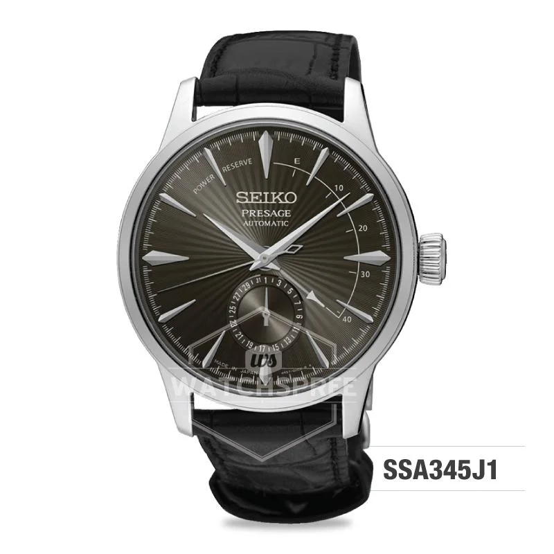 women’s watches with elegant design and soft leather straps -Seiko Presage (Japan Made) Automatic Black Calf Leather Strap Watch SSA345J1 (Not For EU Buyers) (LOCAL BUYERS ONLY)