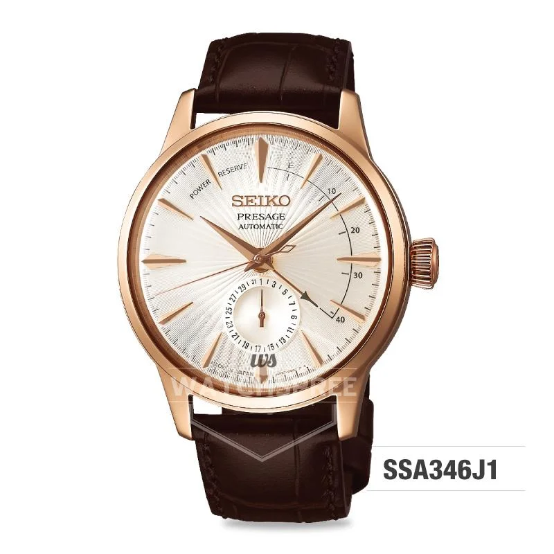 best luxury watches for collectors with vintage style -Seiko Presage (Japan Made) Automatic Dark Brown Calf Leather Strap Watch SSA346J1 (Not For EU Buyers) (LOCAL BUYERS ONLY)