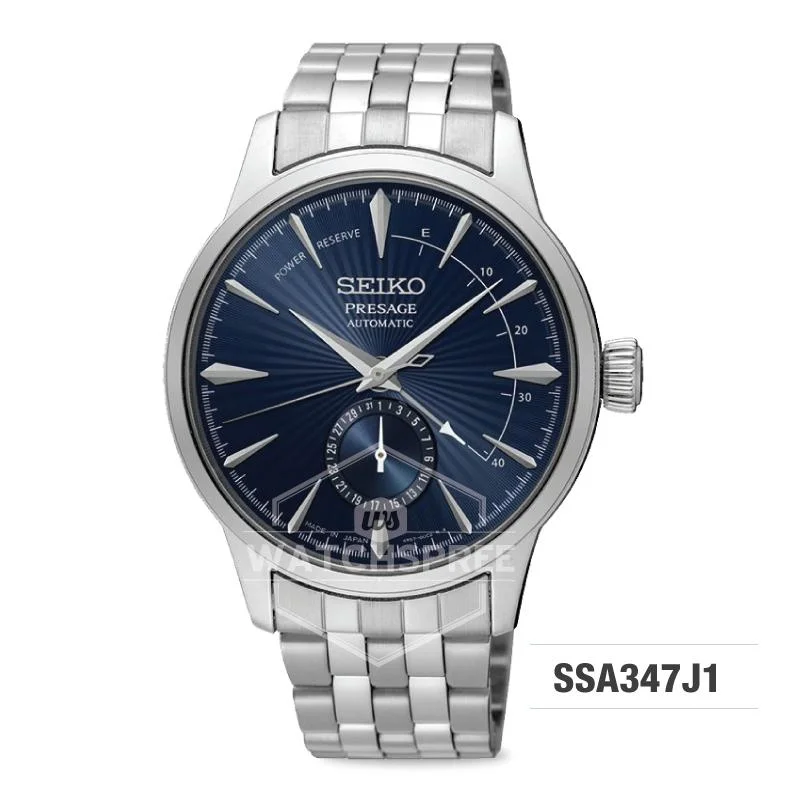 sport watches for men with heart rate and calorie tracking -Seiko Presage (Japan Made) Automatic Silver Stainless Steel Band Watch SSA347J1 (Not For EU Buyers) (LOCAL BUYERS ONLY)