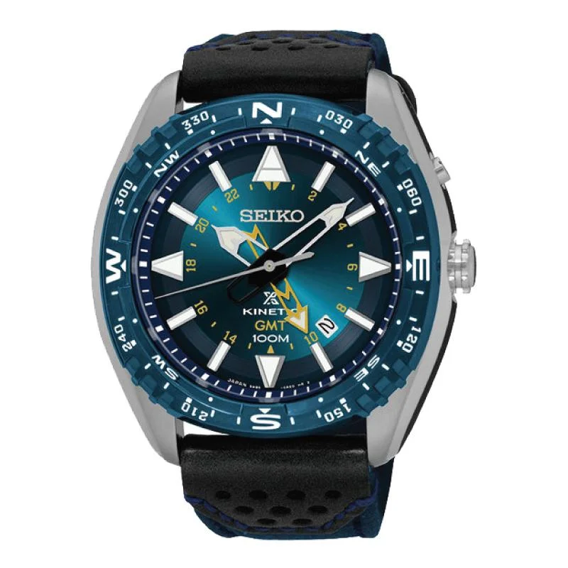 luxury watches for women with contemporary design -Seiko Prospex Land Series Kinetic Diver Blue Canvas and Black Calfskin Strap Watch SUN059P1 (Not For EU Buyers) (LOCAL BUYERS ONLY)